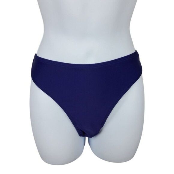 Wenly Zeng Floral Ruched Tankini Two Piece Swimsuit Blue Size Medium - Picture 6 of 8